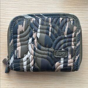 Lug Quilted Camouflage Wallet zipper clutch pouch